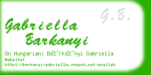 gabriella barkanyi business card